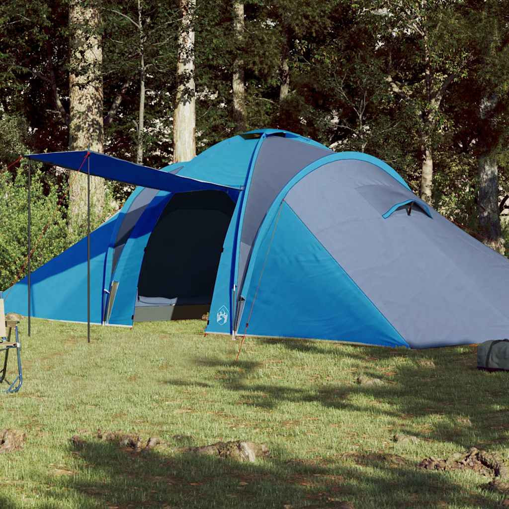 vidaXL Kuppel-Familienzelt 6 Personen Blau Wasserdicht