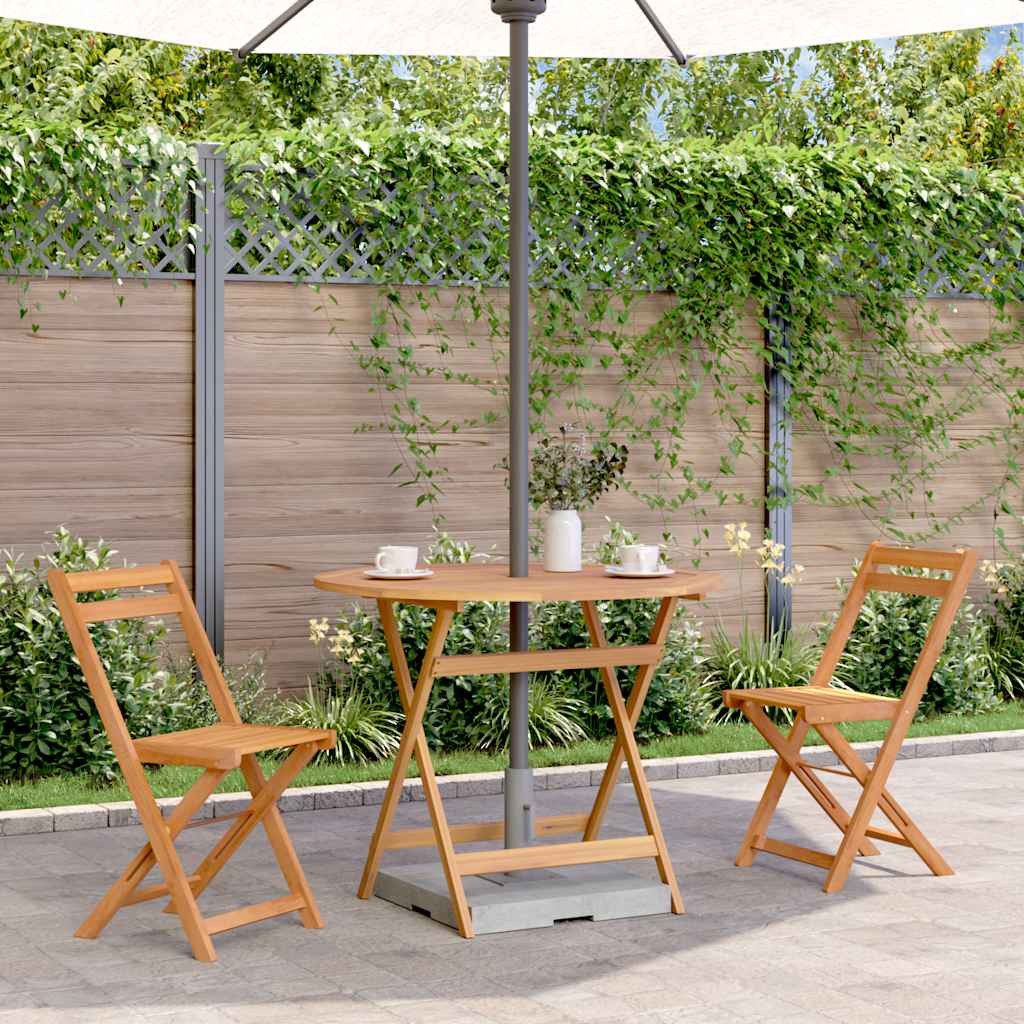 vidaXL Gartentisch Klappbar 90x75 cm Massivholz Akazie