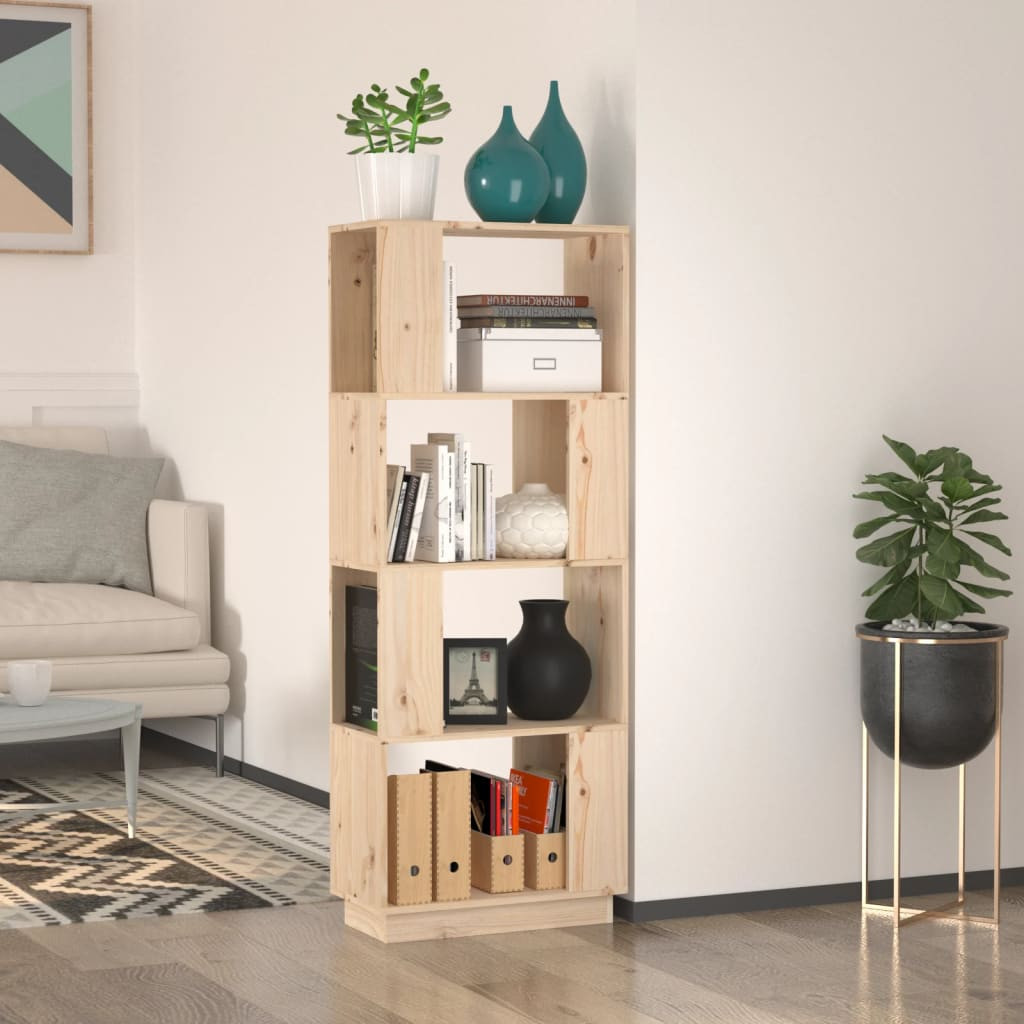 vidaXL Bücherregal/Raumteiler 51x25x132 cm Massivholz Kiefer