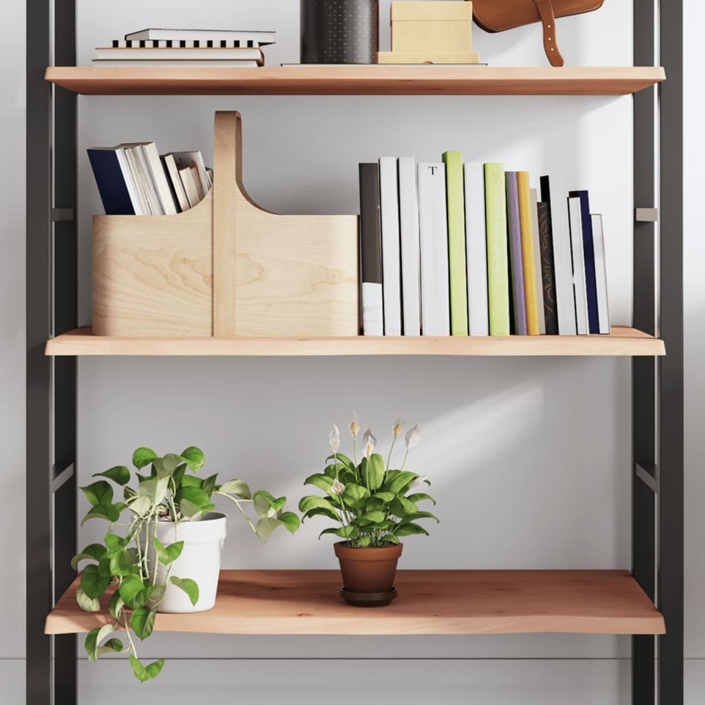 vidaXL Wandregal 100x60x2 cm Massivholz Eiche Unbehandelt