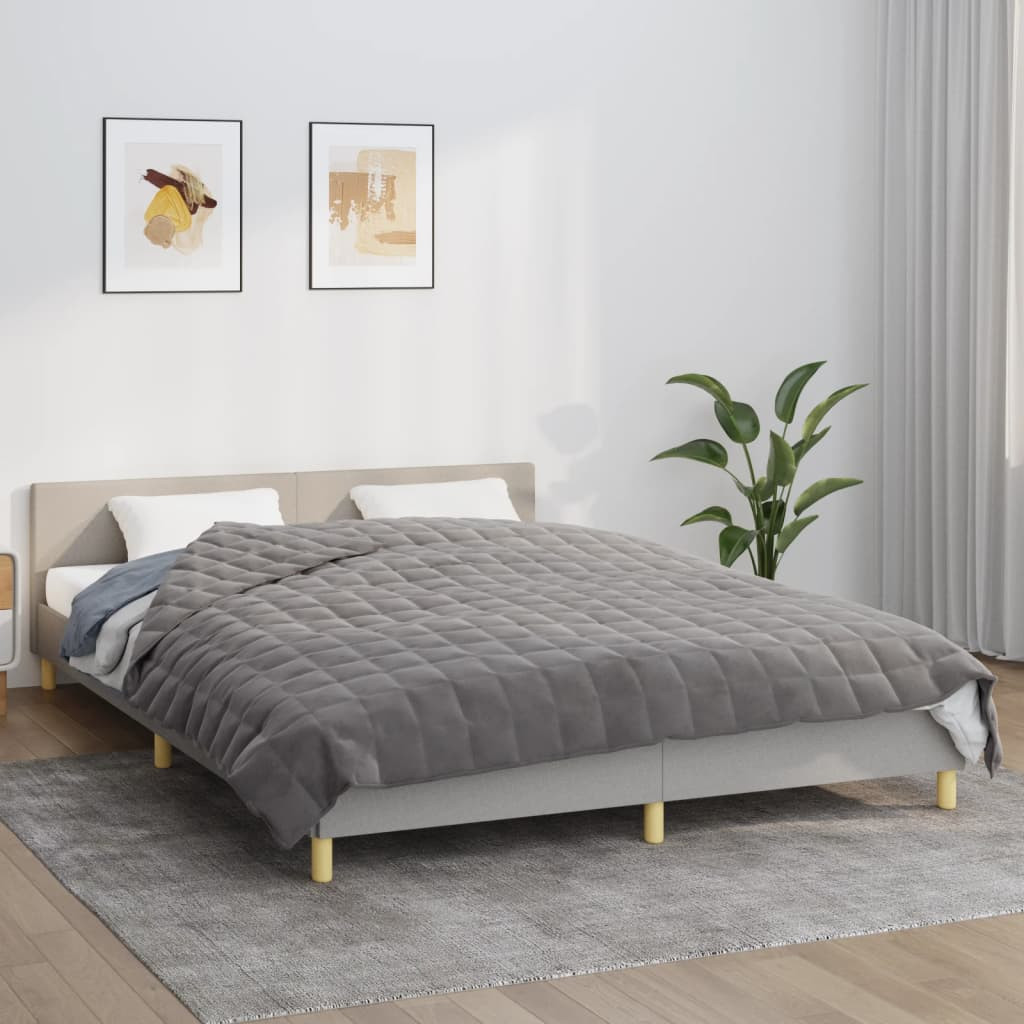 vidaXL Gewichtsdecke Grau 220x240 cm 15 kg Stoff