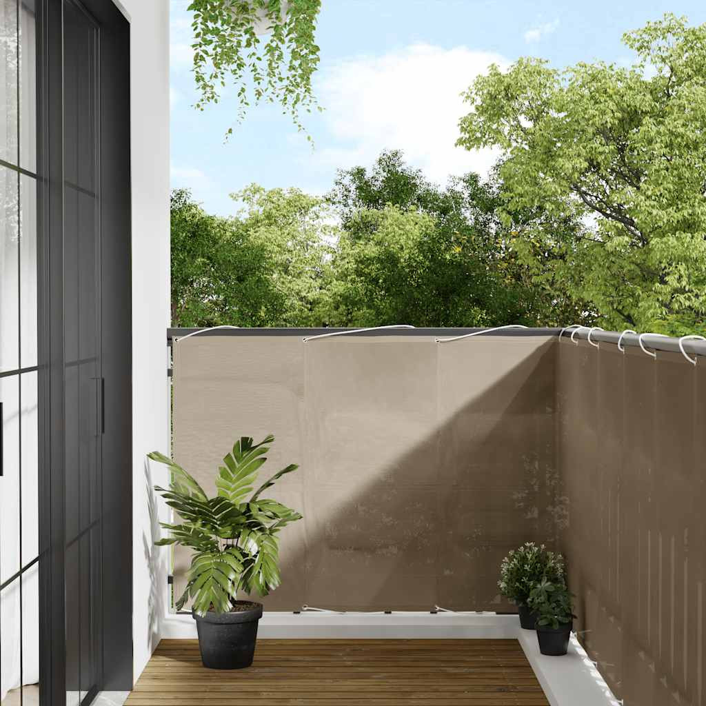 vidaXL Balkon-Sichtschutz Taupe 120x1000 cm 100 % Polyester-Oxford