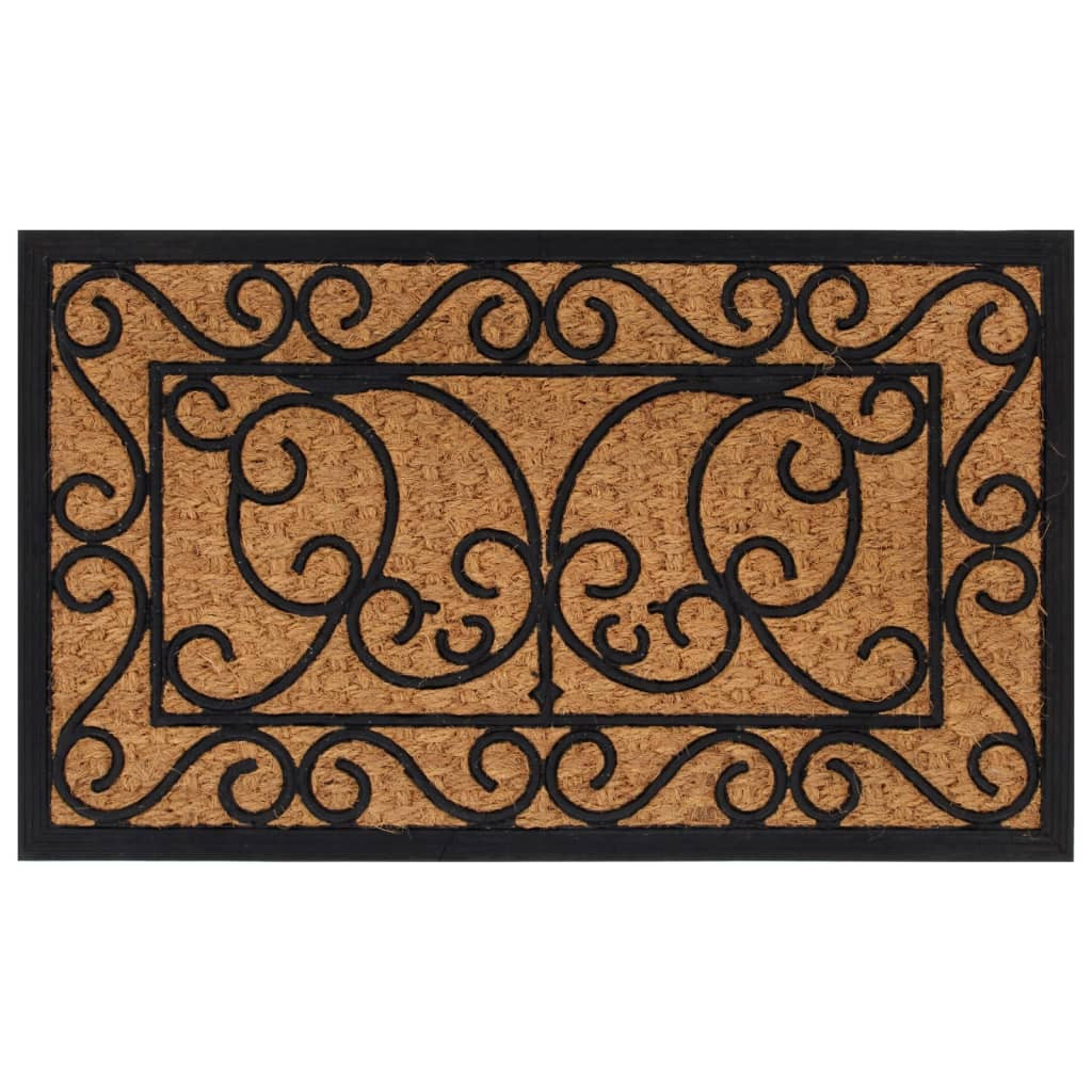 vidaXL Fußmatte Rechteckig 45x75 cm Gummi und Kokosfaser