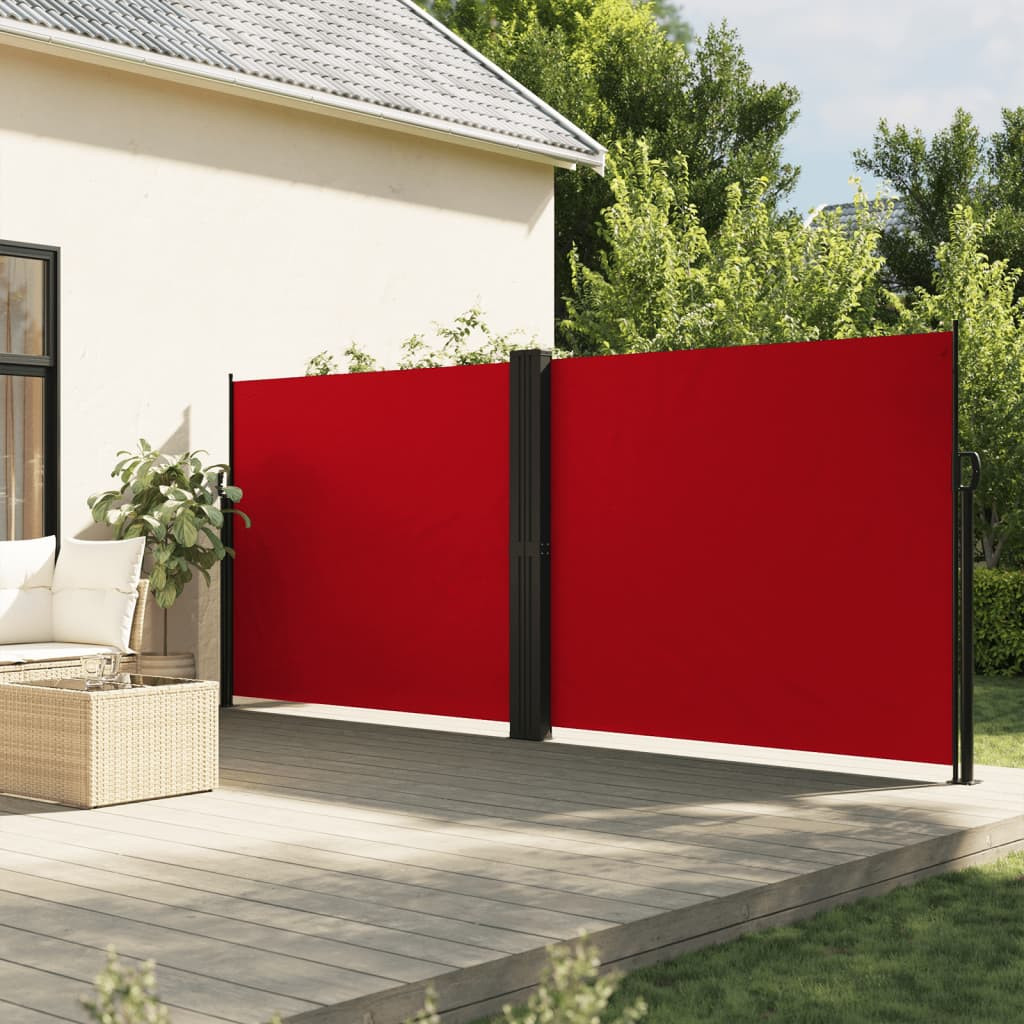 vidaXL Seitenmarkise Ausziehbar Rot 160x1200 cm