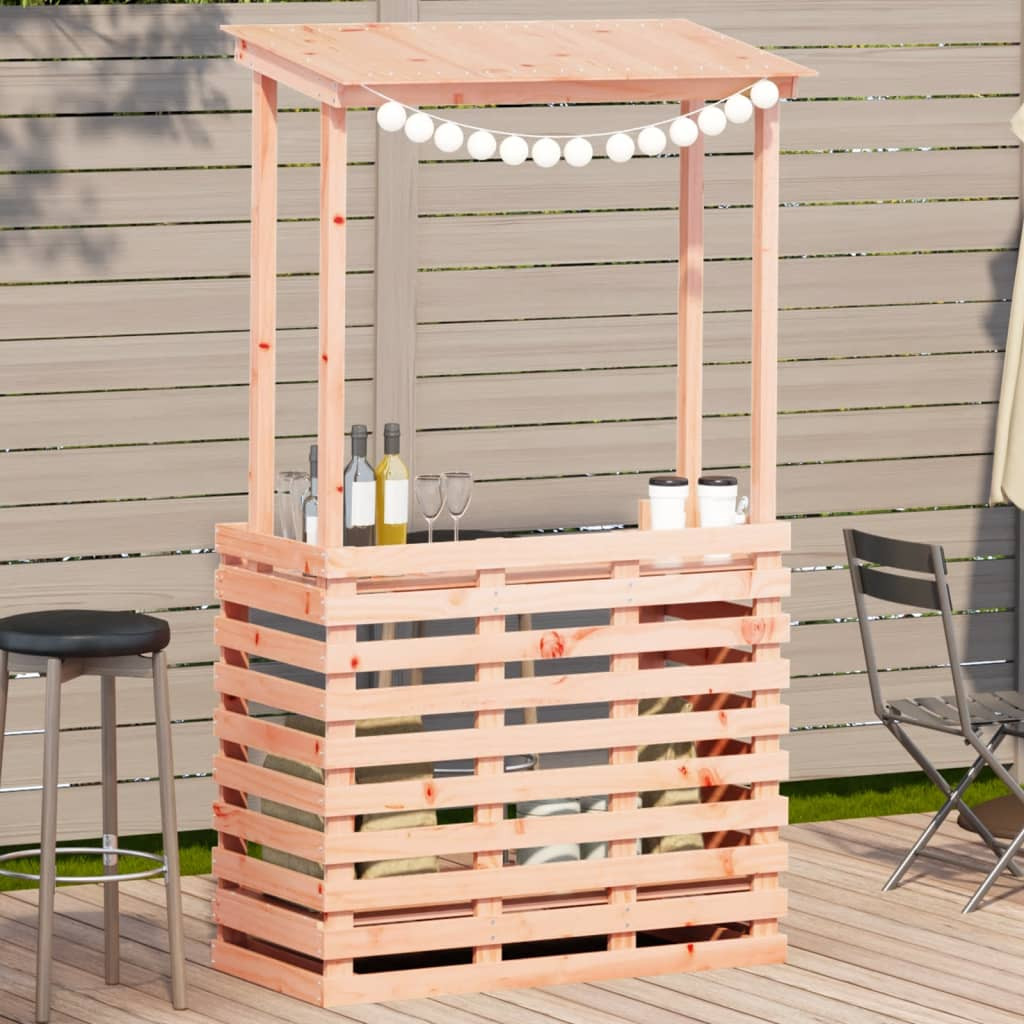 vidaXL Gartenbar mit Dach 112,5x57x195,5 cm Massivholz Kiefer