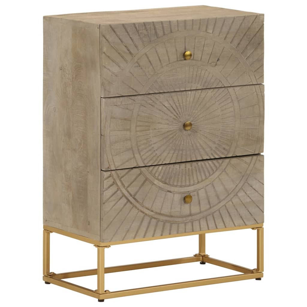 vidaXL Kommode 55x30x76 cm Massivholz Mango und Eisen