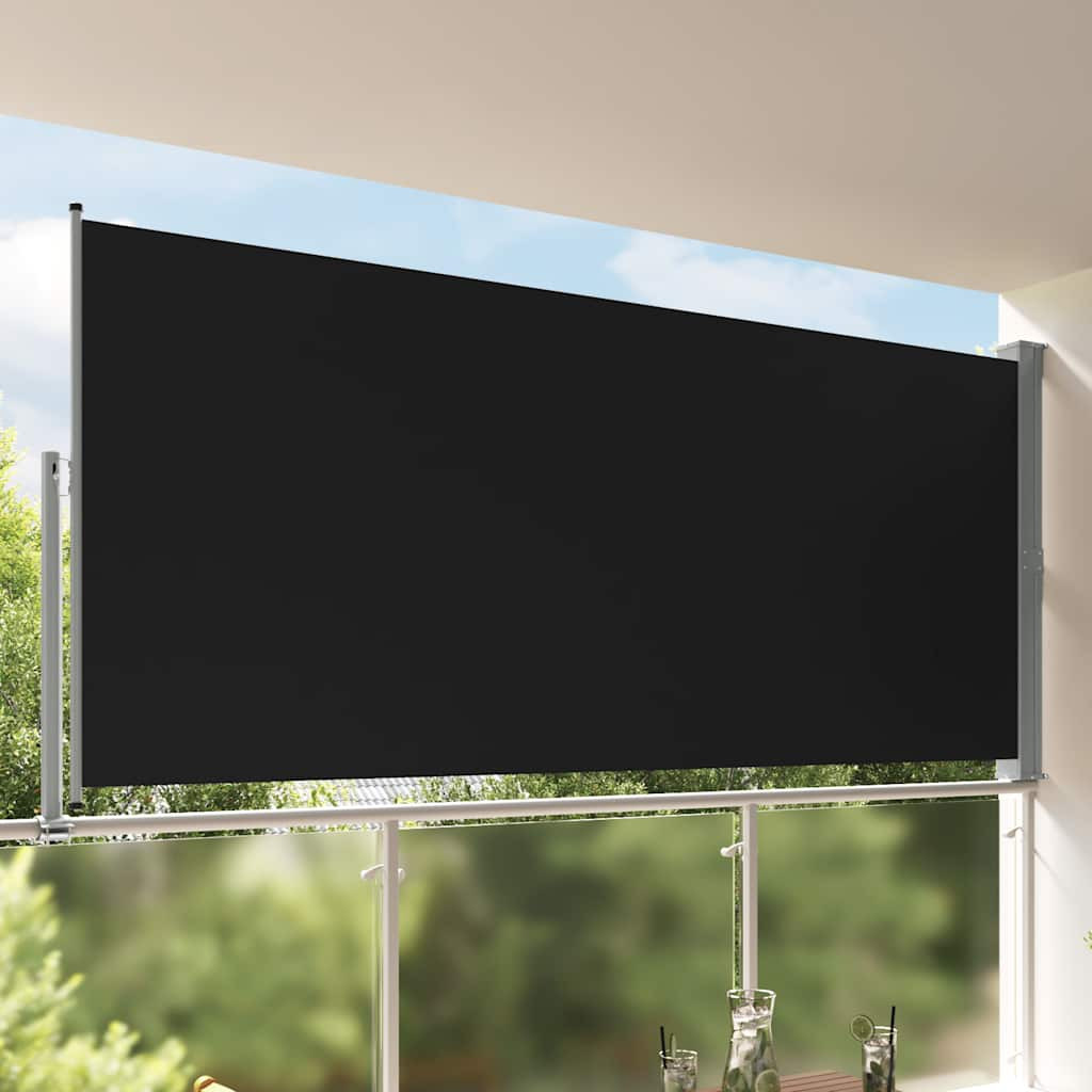 vidaXL Ausziehbare Seitenmarkise 160x300 cm Schwarz