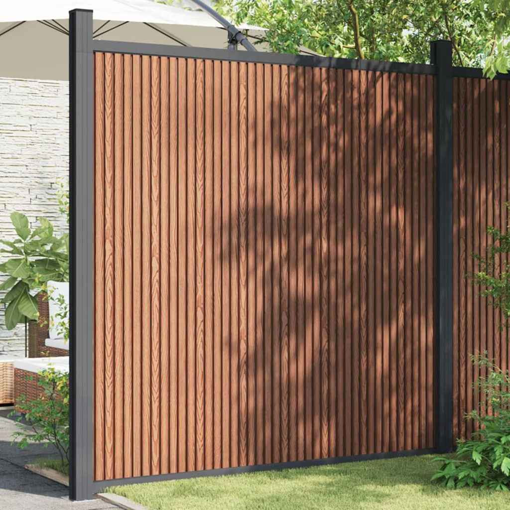 vidaXL Zaunelement Braun 173x186 cm WPC