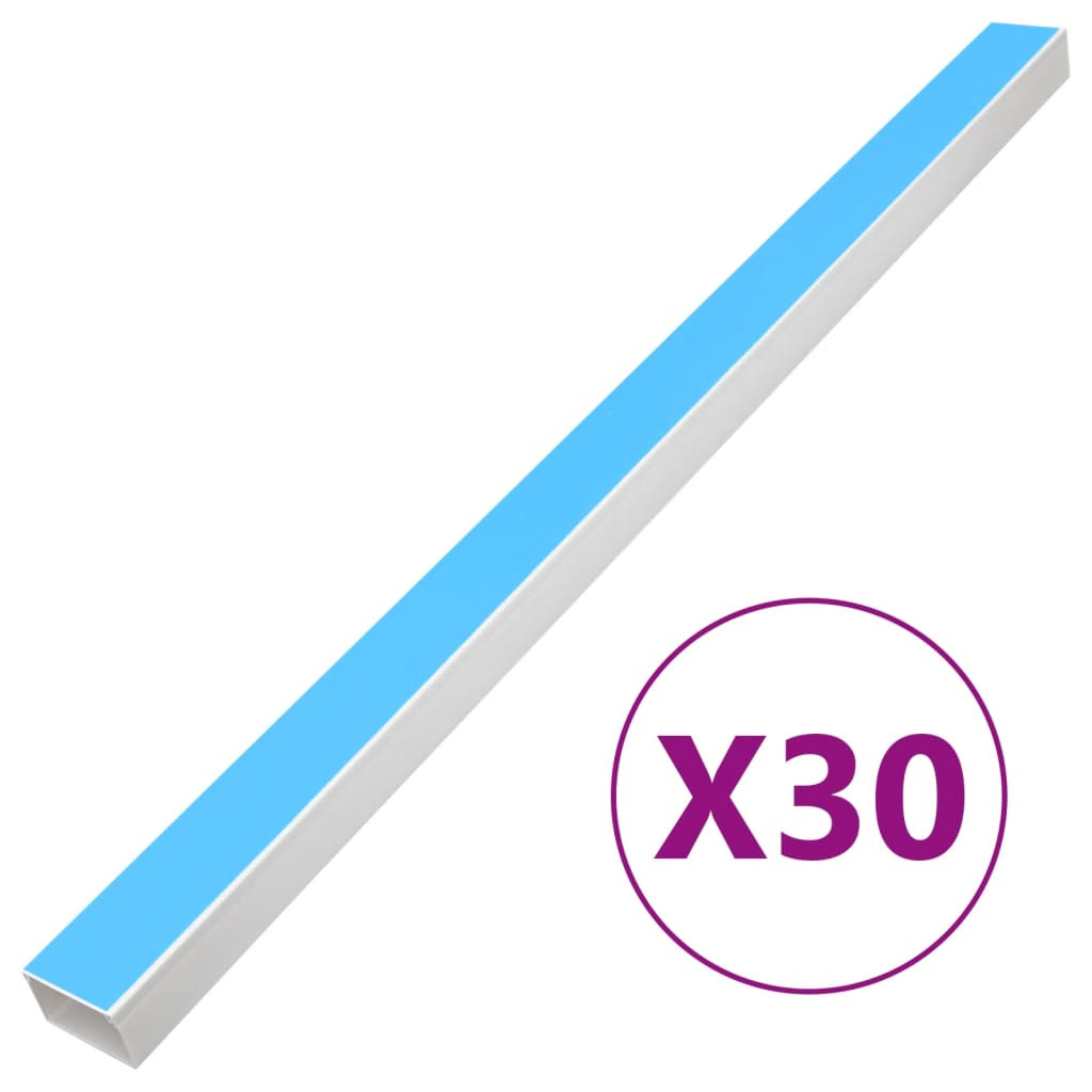 vidaXL Kabelkanäle Selbstklebend 50x25 mm 30 m PVC