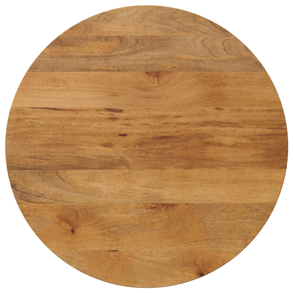 vidaXL Tischplatte Ø 80x3,8 cm Rund Massivholz Mango