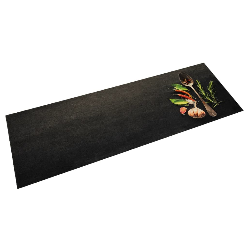 vidaXL Küchenteppich Waschbar Gewürze 60x180 cm Samt