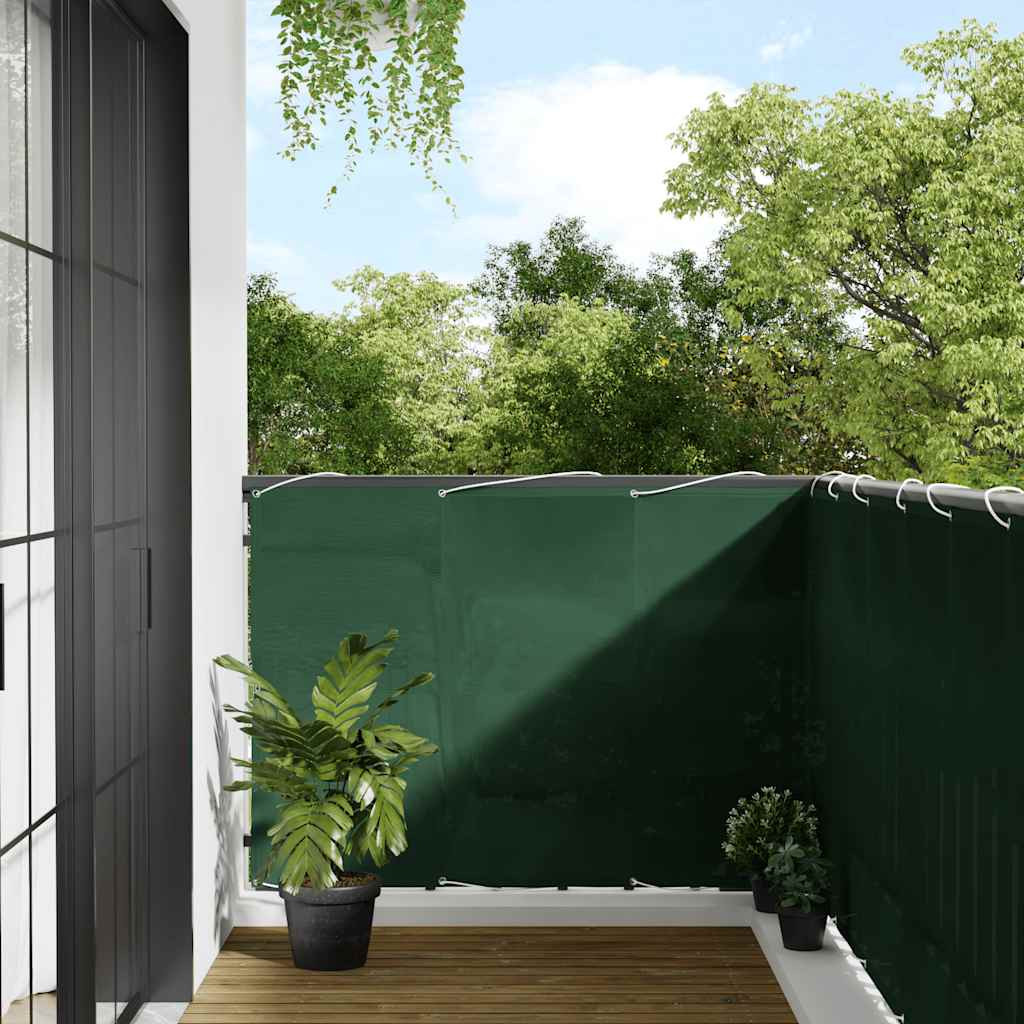 vidaXL Balkon-Sichtschutz Dunkelgrün 120x700 cm 100 % Polyester-Oxford