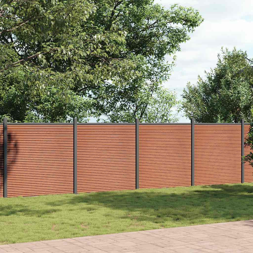 vidaXL Zaunelement Braun 699x186 cm WPC
