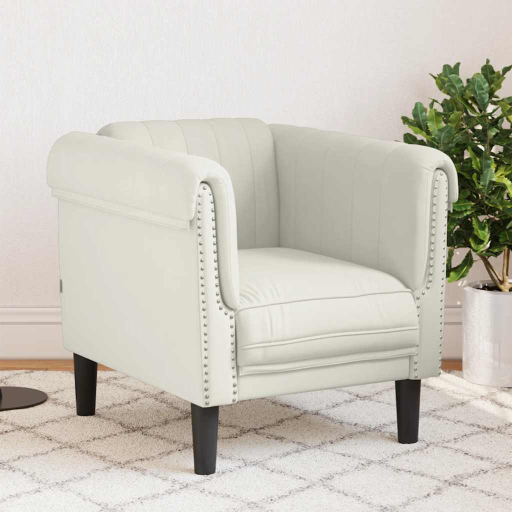 vidaXL Sessel Creme Samt