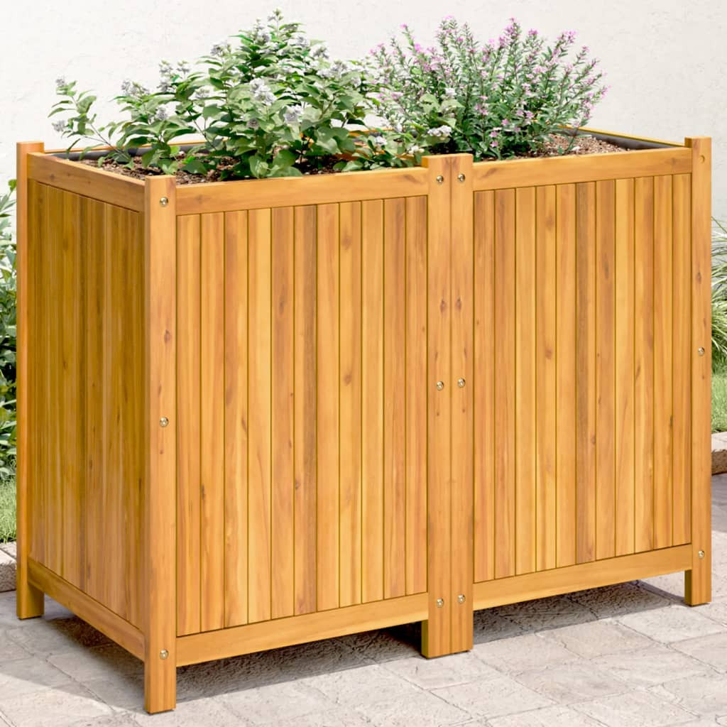 vidaXL Pflanzkübel mit Einlage 100x50x75 cm Massivholz Akazie