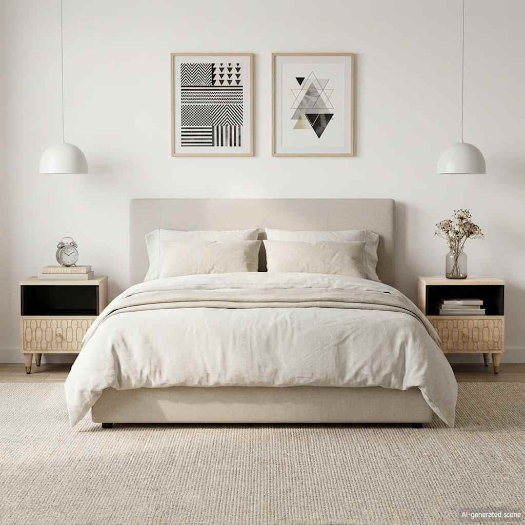 vidaXL Nachttische 2 Stk. 40x33x46 cm Massivholz Mango