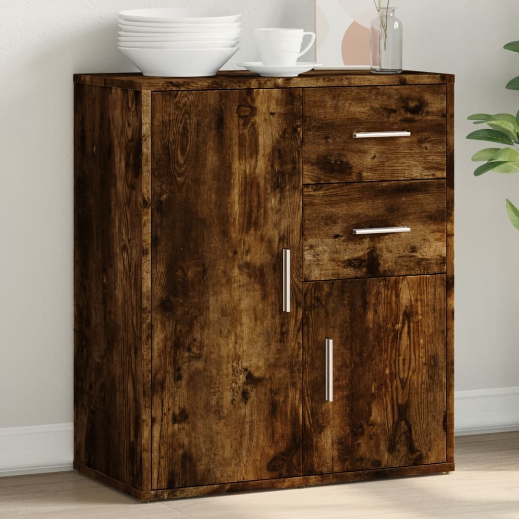 vidaXL Sideboard Räuchereiche 60x31x70 cm Holzwerkstoff