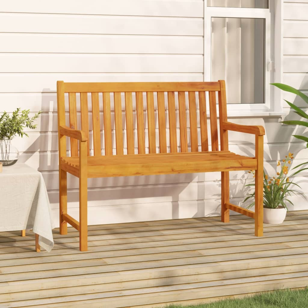 vidaXL Gartenbänke 1-Sitzanzahl 110 x 55,5 x 90 cm Massivholz Akazie
