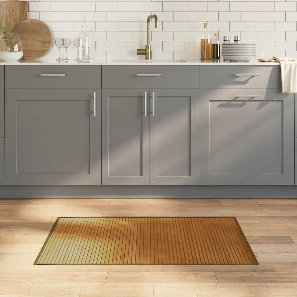 vidaXL Teppich Rechteckig Braun 60x100 cm Bambus