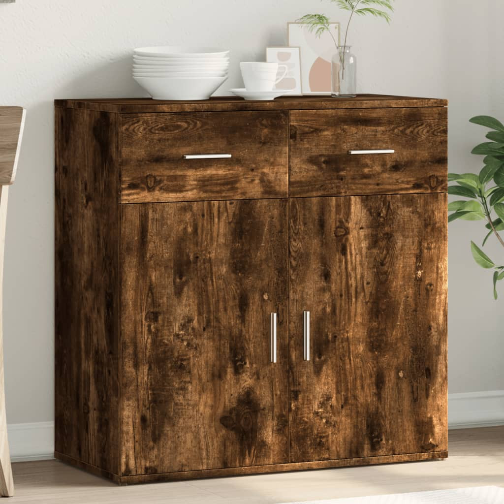 vidaXL Sideboard Räuchereiche 79x38x80 cm Holzwerkstoff