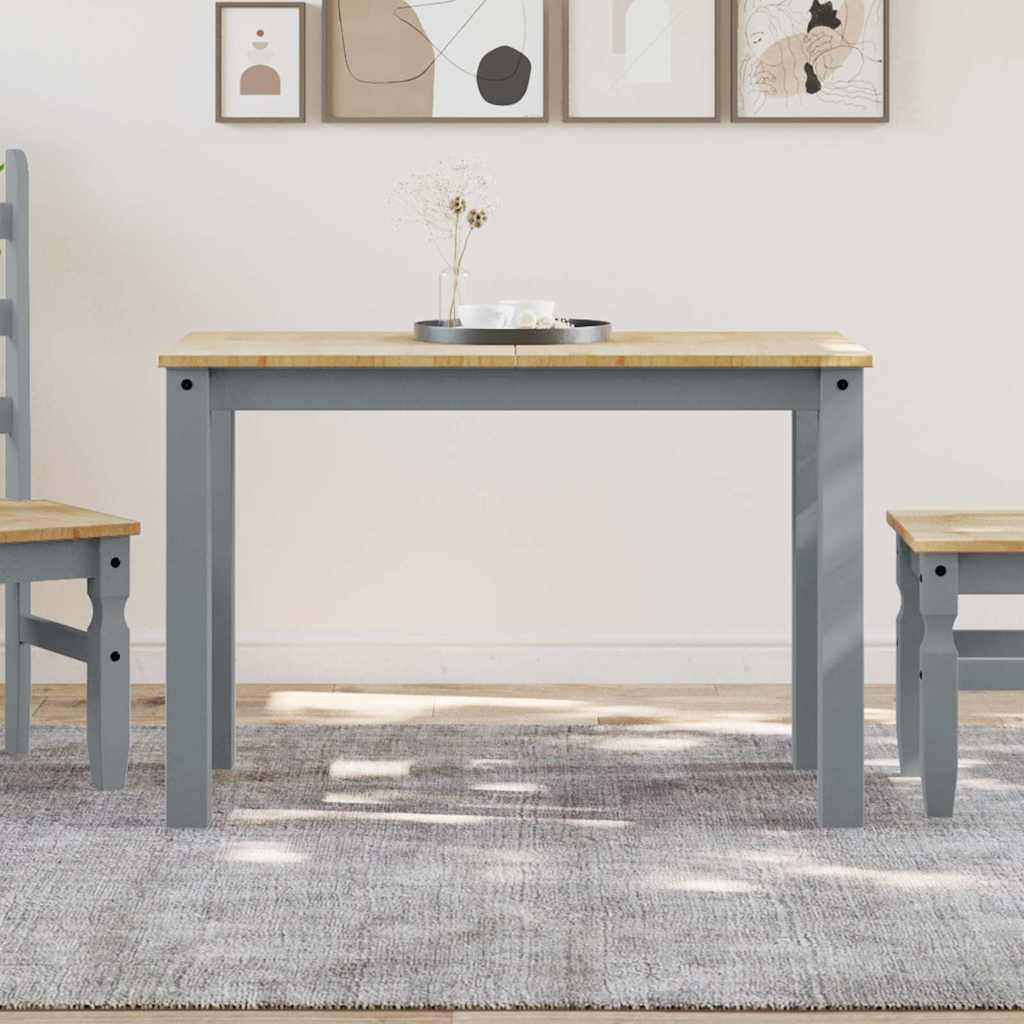 vidaXL Esstisch PANAMA Grau 112x60x75 cm Massivholz Kiefer