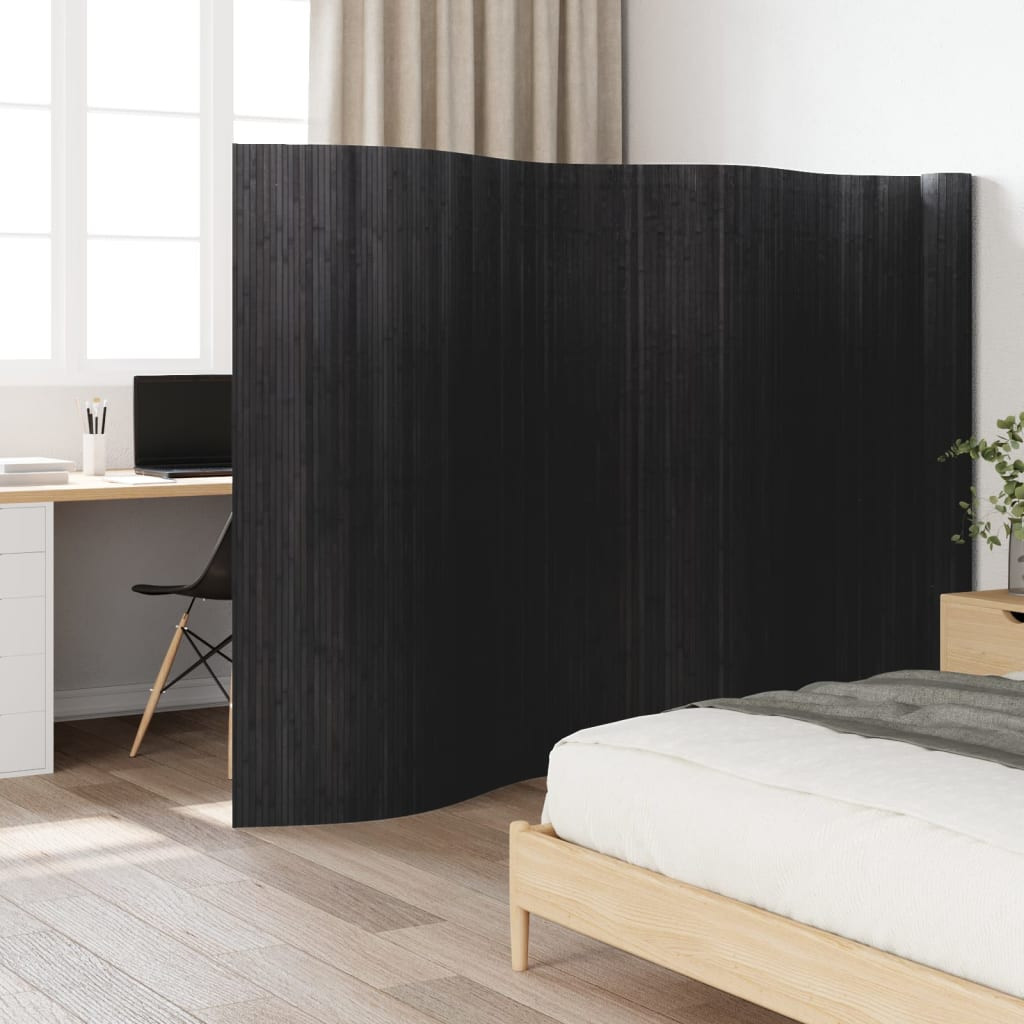 vidaXL Paravent Grau Breite 800 cm Höhe 165 cm Bambus
