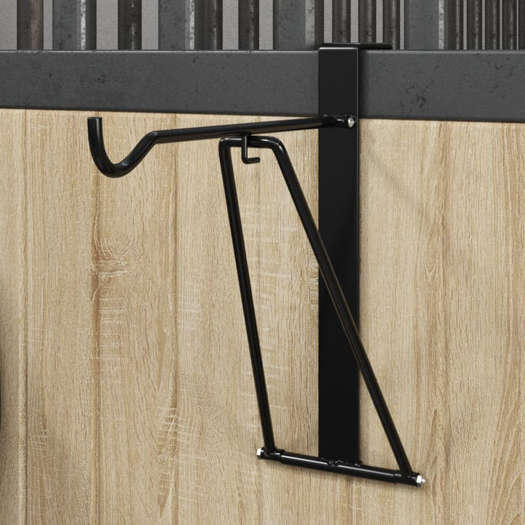 vidaXL Sattelhalter Klappbar Tragbar Schwarz Stahl