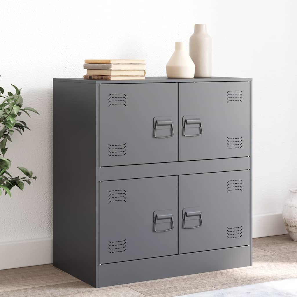 vidaXL Sideboard Anthrazit 67x39x73 cm Stahl