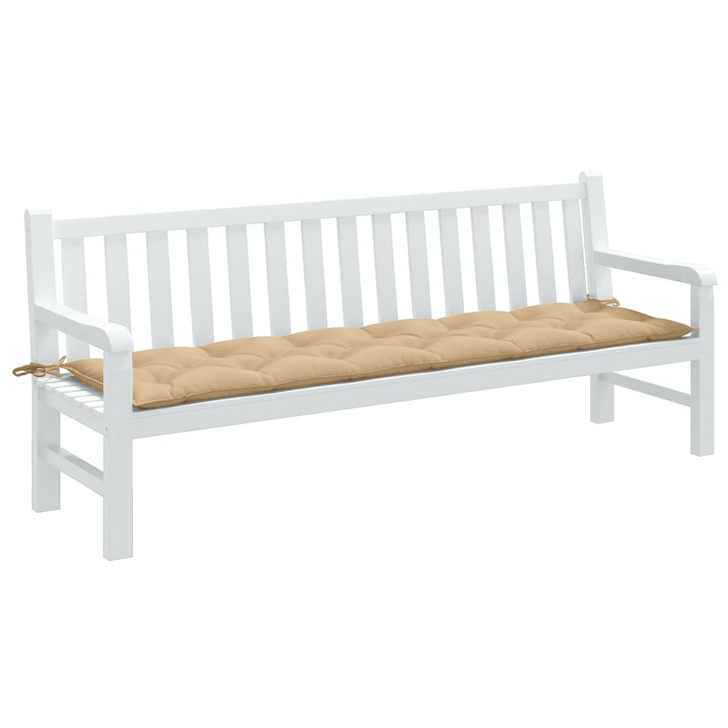 vidaXL Gartenbank-Auflage Melange Beige 200x50x7 cm Stoff