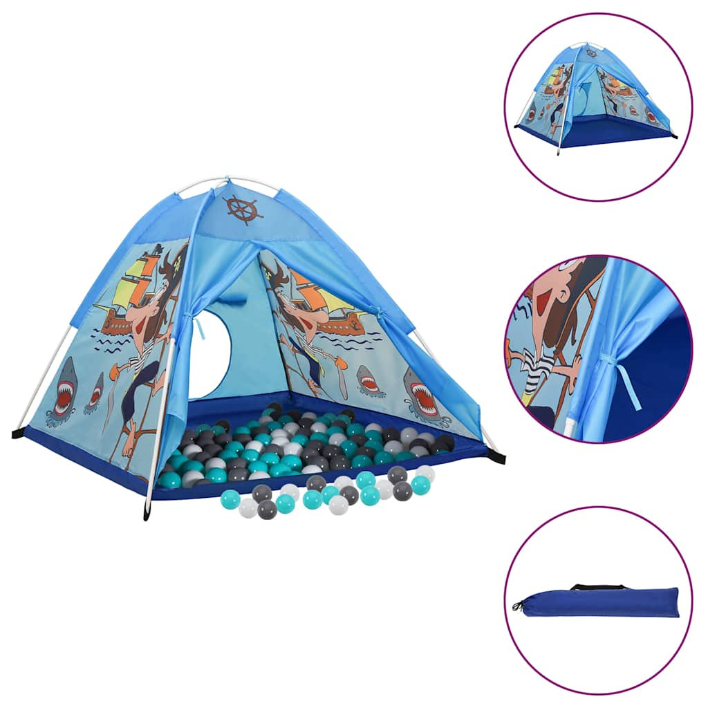 vidaXL Spielzelt mit 250 Bällen Blau 120x120x90 cm