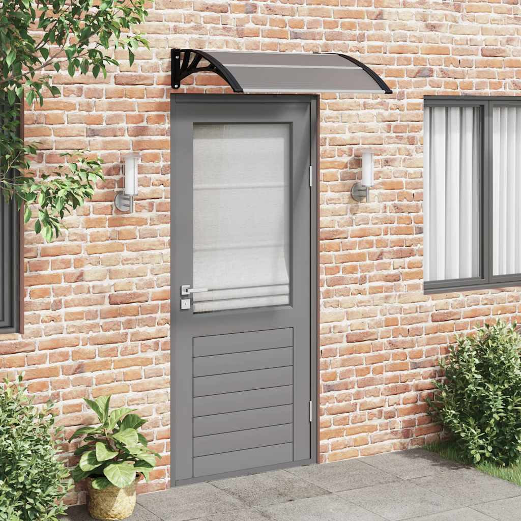 vidaXL Türvordach Schwarz 100 x 75 cm Polycarbonat