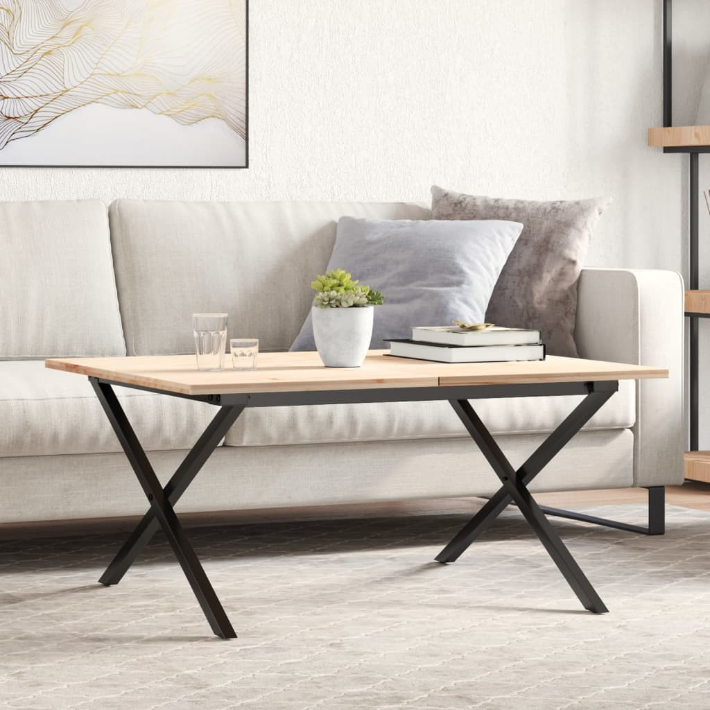 vidaXL Couchtisch-Gestell in X-Form 70x60x43 cm Stahl