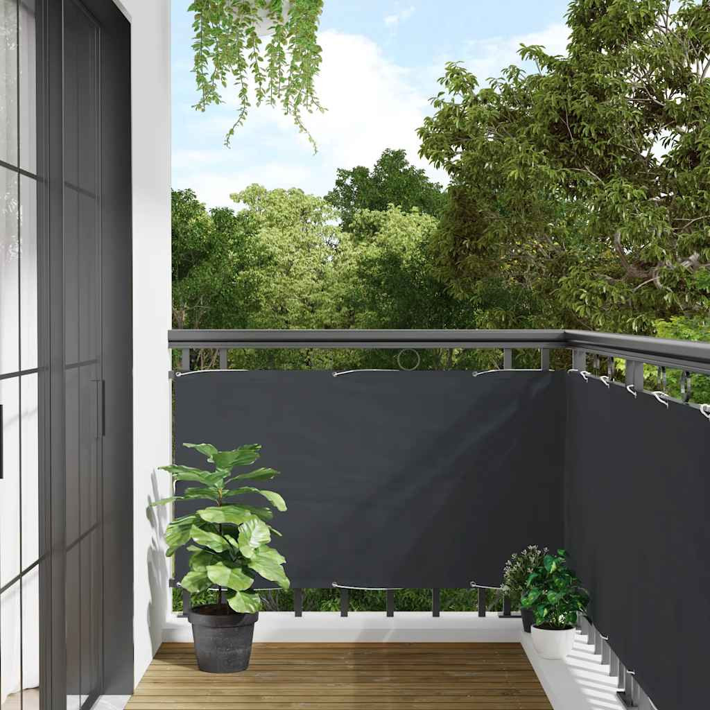 vidaXL Balkon-Sichtschutz Anthrazit 500x75 cm PVC