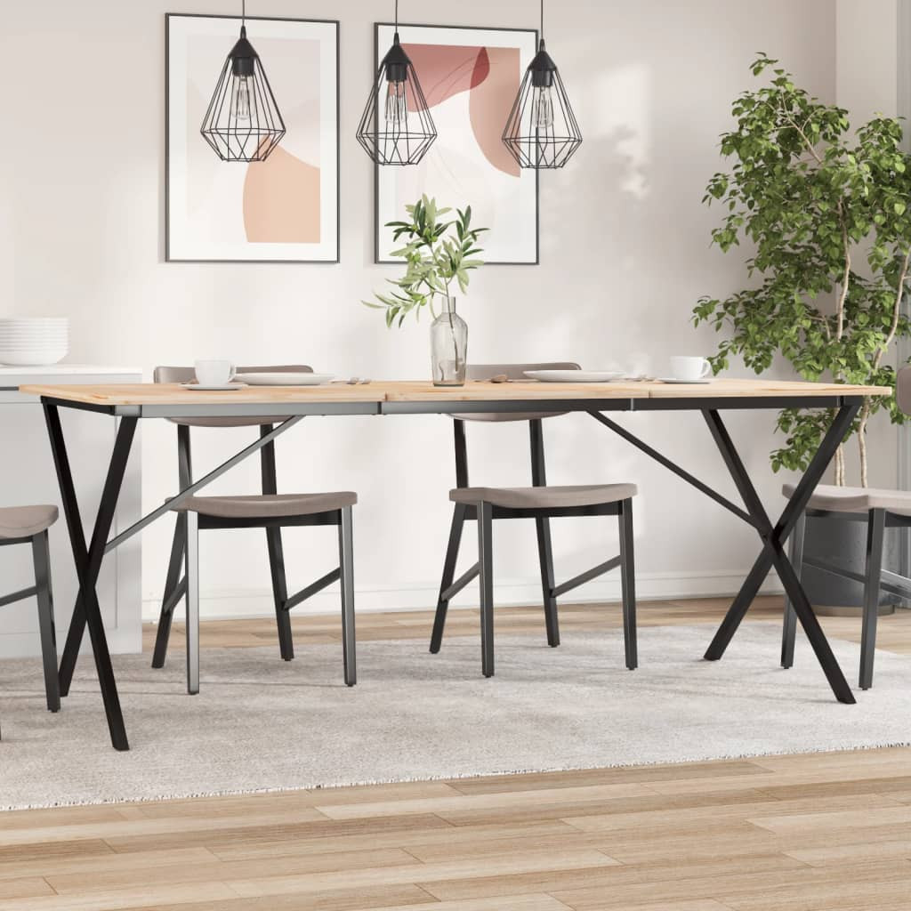 vidaXL Esstisch-Gestell in X-Form 160x80x73 cm Stahl