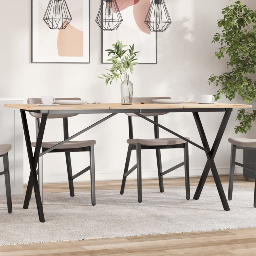 vidaXL Esstisch-Gestell in X-Form 120x60x73 cm Stahl