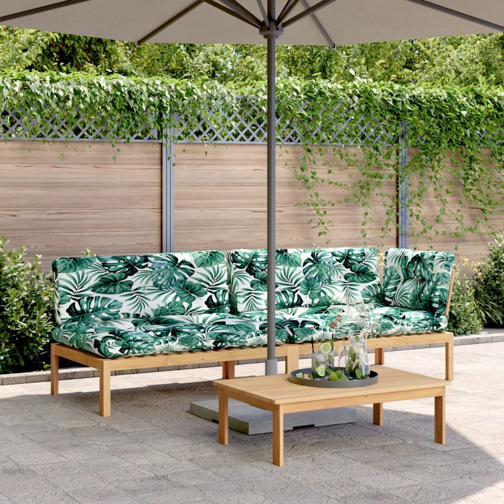 vidaXL 3-tlg. Garten-Sofagarnitur aus Paletten mit Kissen Akazienholz