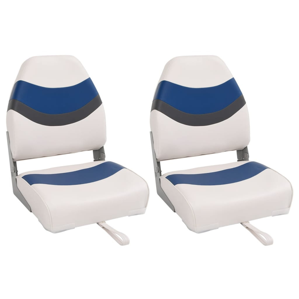 vidaXL Bootssitze 2 Stk. mit Hoher Rückenlehne Klappbar 44x38x55 cm