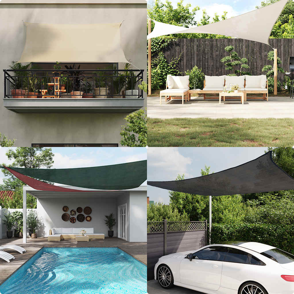 vidaXL Sonnensegel 160 g/m² Dreieckig Gelb 4,5x4,5x4,5 m HDPE