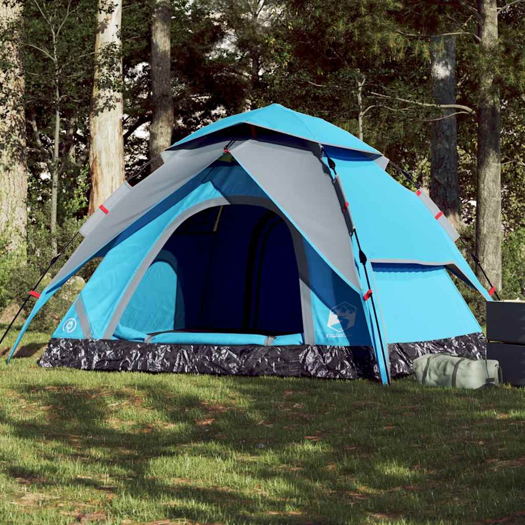 vidaXL Kuppel-Campingzelt 5 Personen Blau Quick Release