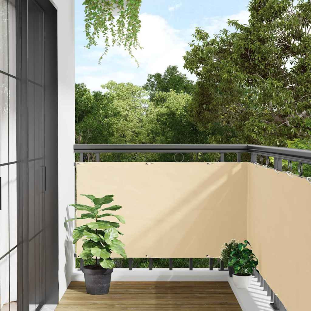 vidaXL Balkon-Sichtschutz Creme 300x120 cm PVC