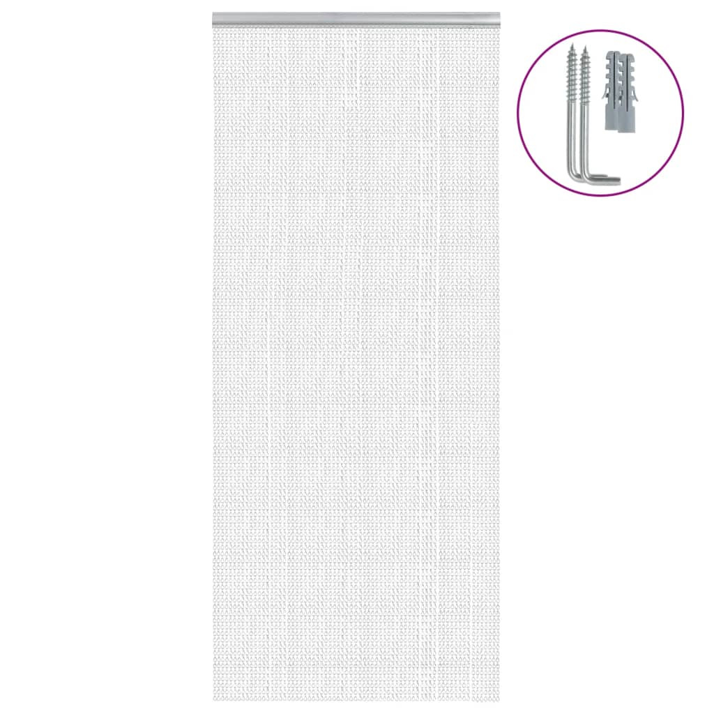 vidaXL Türvorhang aus Ketten 90x212 cm Aluminium