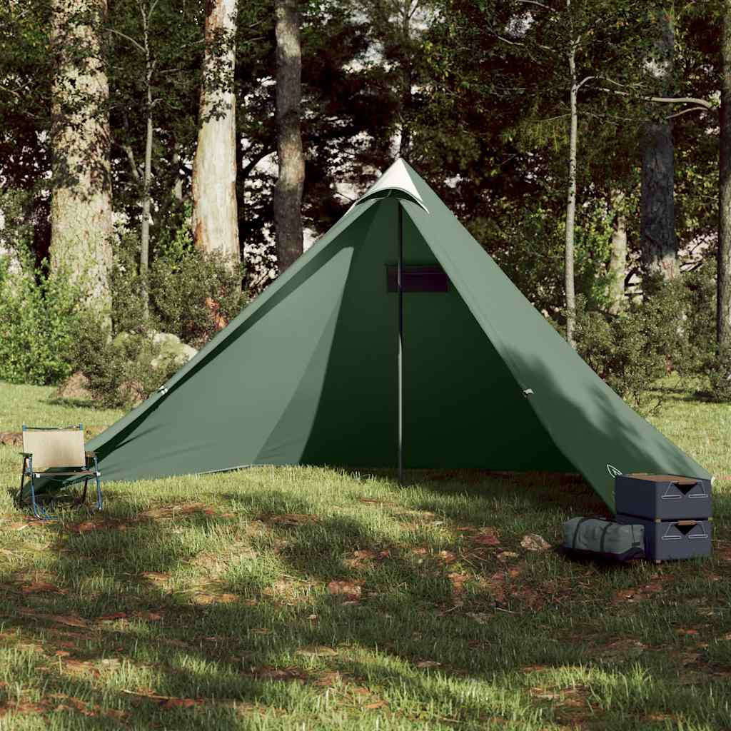 vidaXL Tipi-Familienzelt 7 Personen Grün Wasserdicht