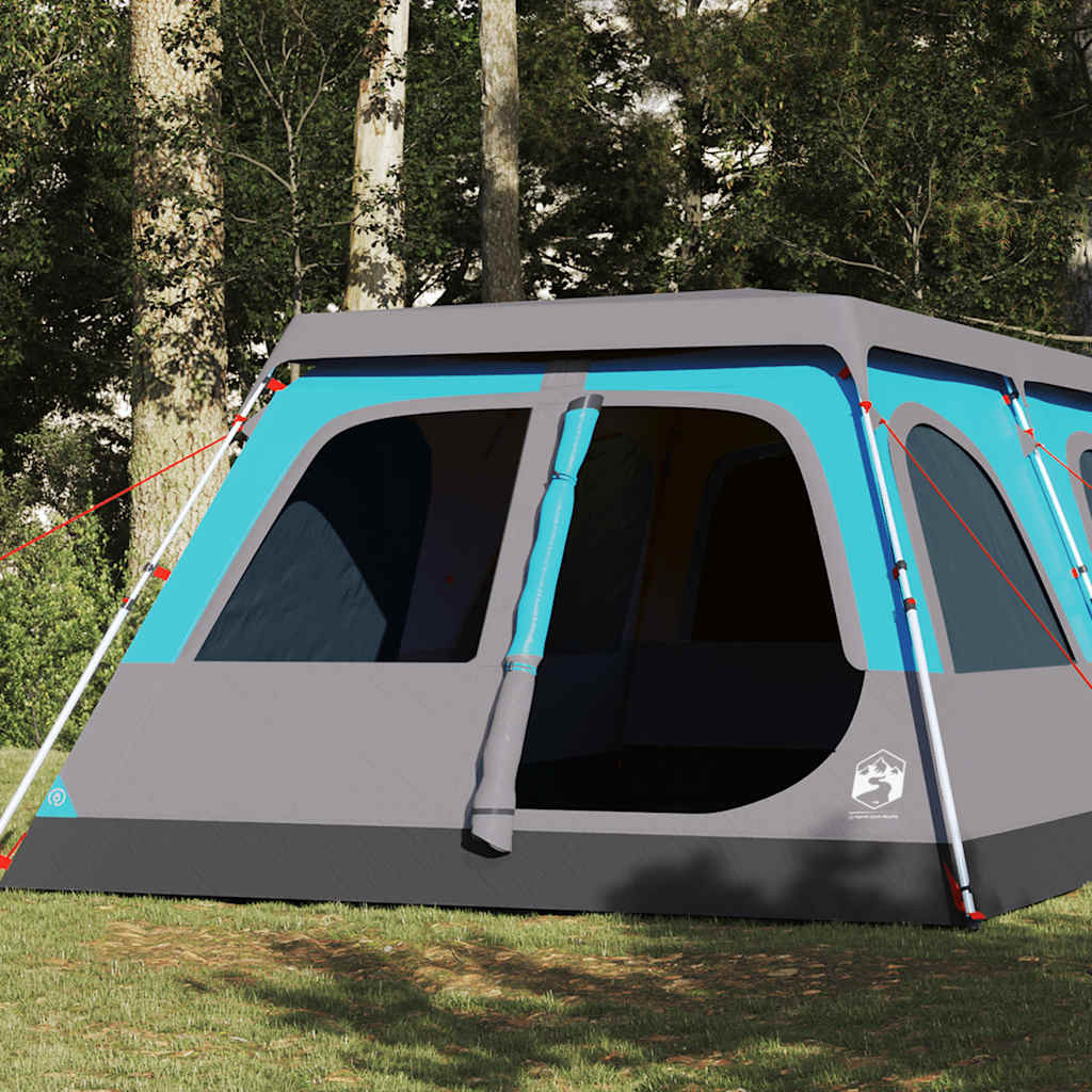 vidaXL Kuppel-Familienzelt 8 Personen Blau Quick Release