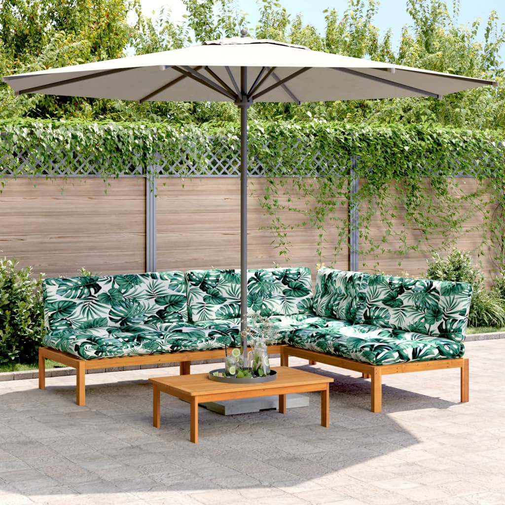 vidaXL 4-tlg. Garten-Sofagarnitur aus Paletten mit Kissen Akazienholz