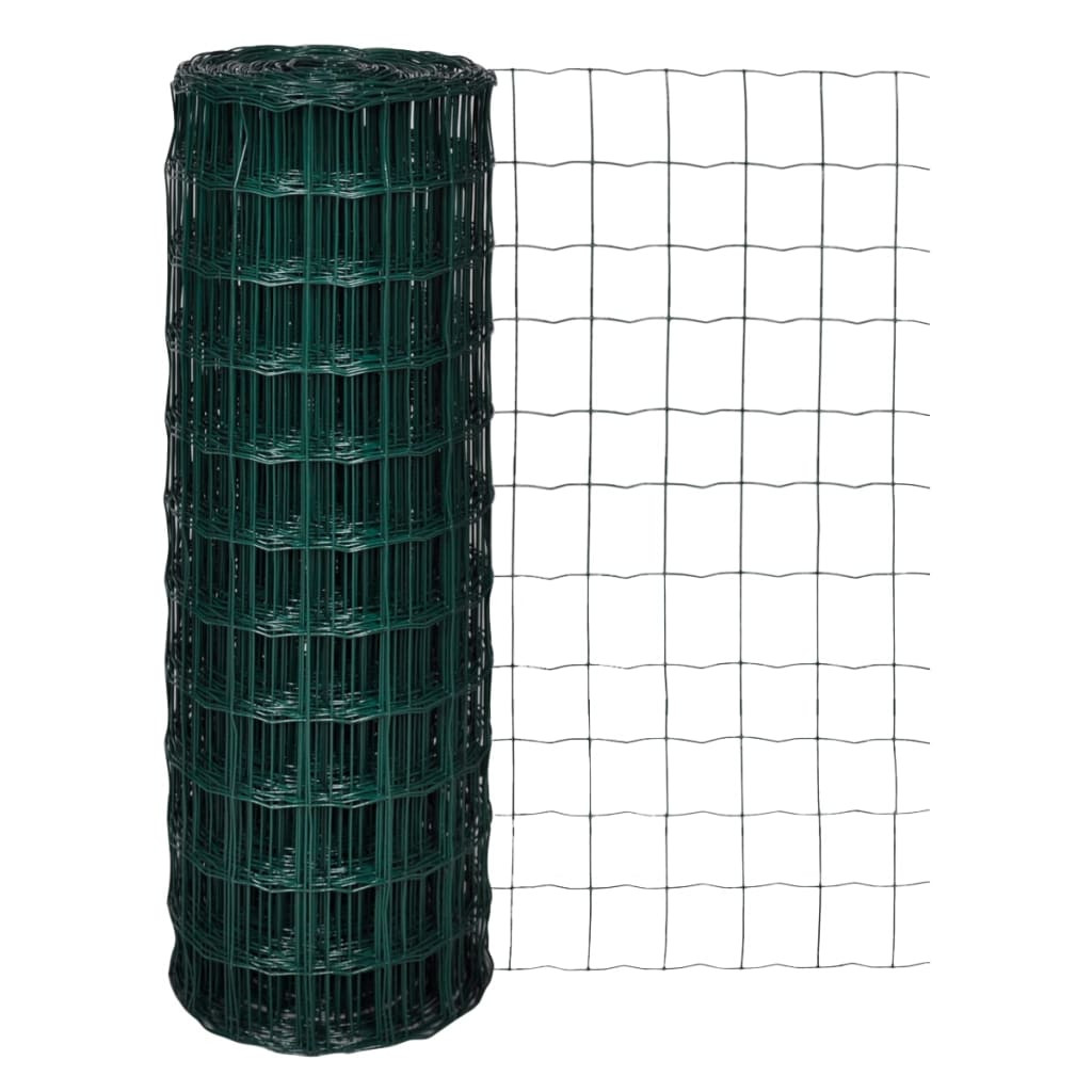 vidaXL Eurozaun Stahl 25 x 1,7 m Grün