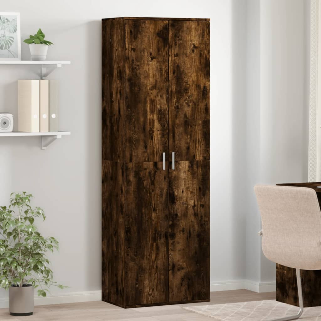 vidaXL Highboard Räuchereiche 60x35x180 cm Holzwerkstoff