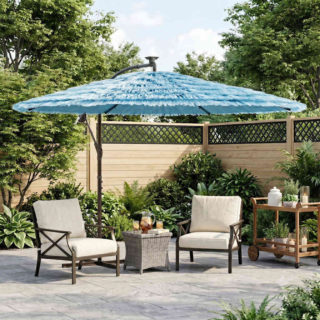 vidaXL Sonnenschirm mit Stahlmast Blau 269x269x235 cm