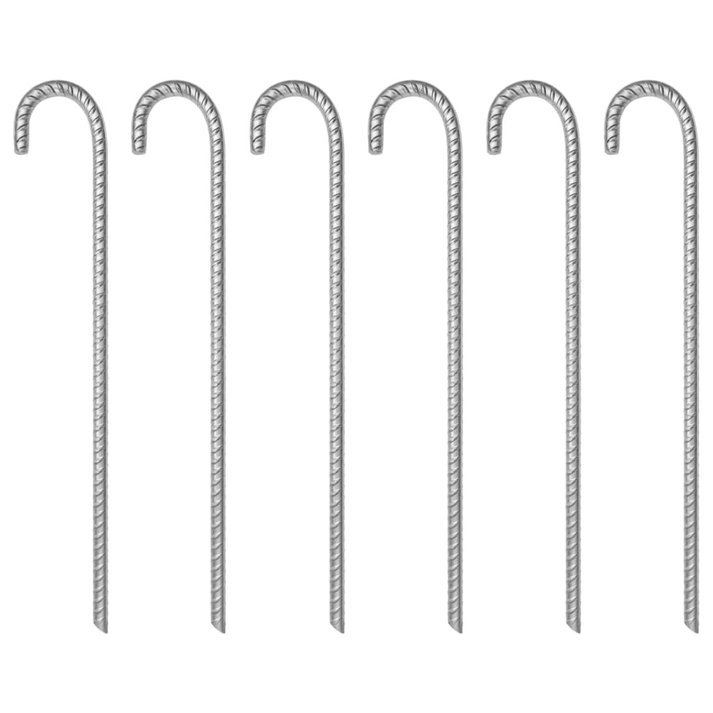 vidaXL Zeltheringe 6 Stk. 41,5 cm Ø12 mm Verzinkter Stahl