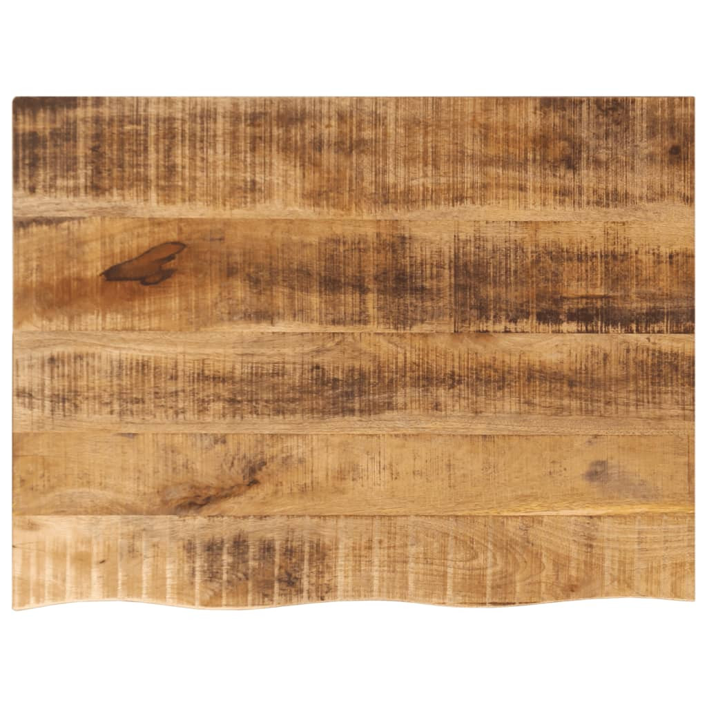 vidaXL Tischplatte 90x60x3,8 cm Baumkante Massivholz Raues Mangoholz