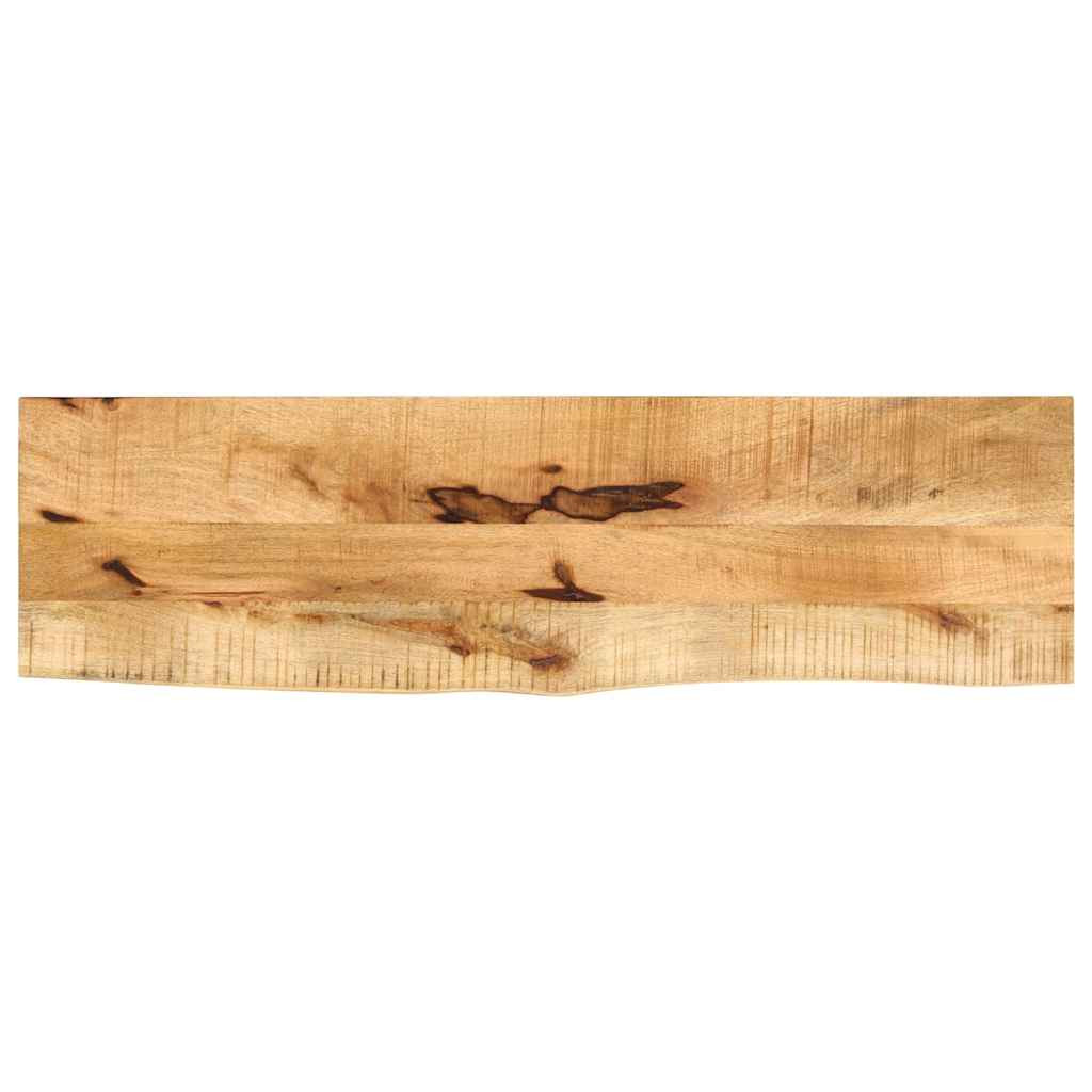 vidaXL Tischplatte 100x40x2,5 cm Baumkante Massivholz Raues Mangoholz